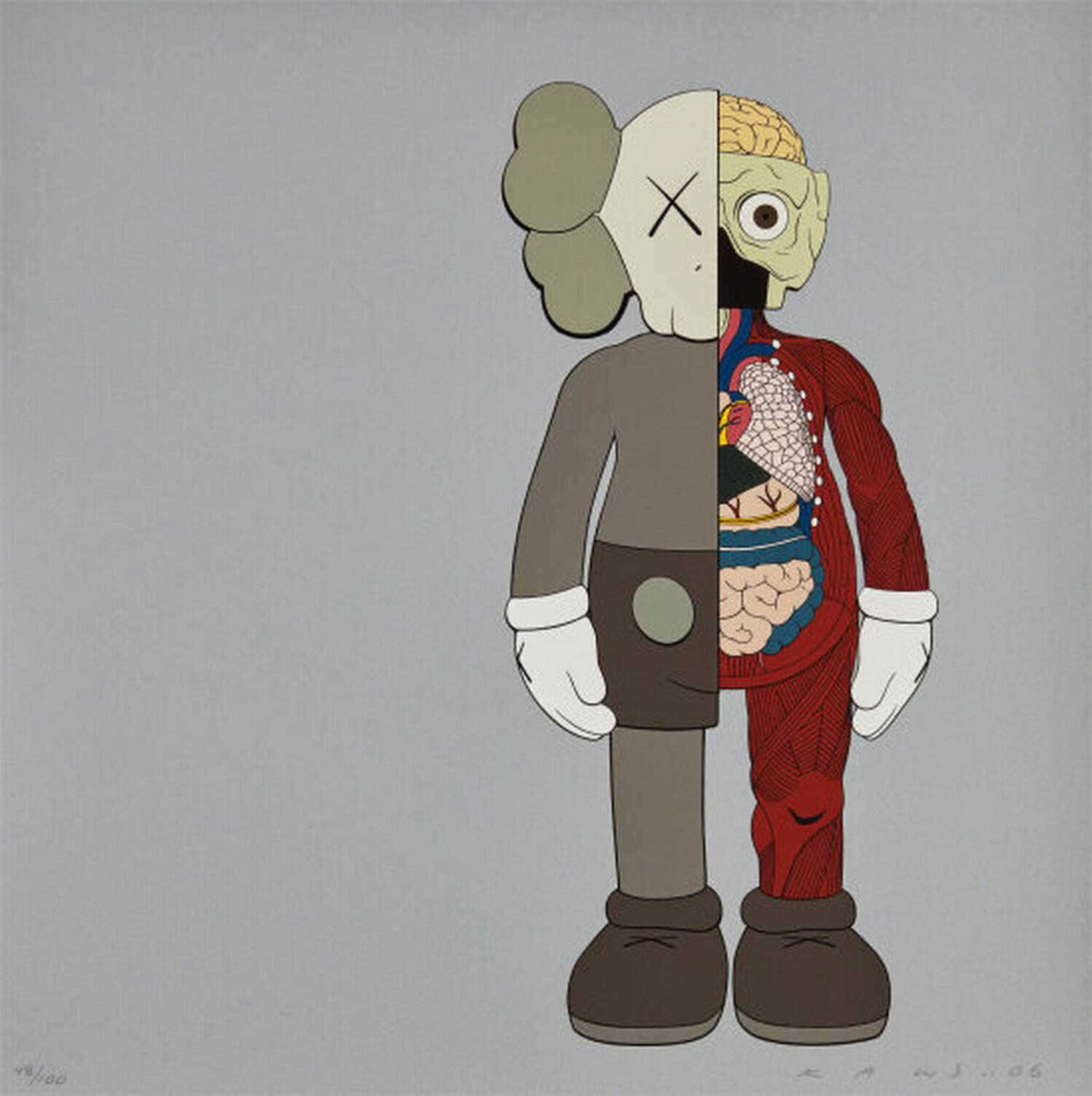 Dissected Companion Print (Brown) KAWS