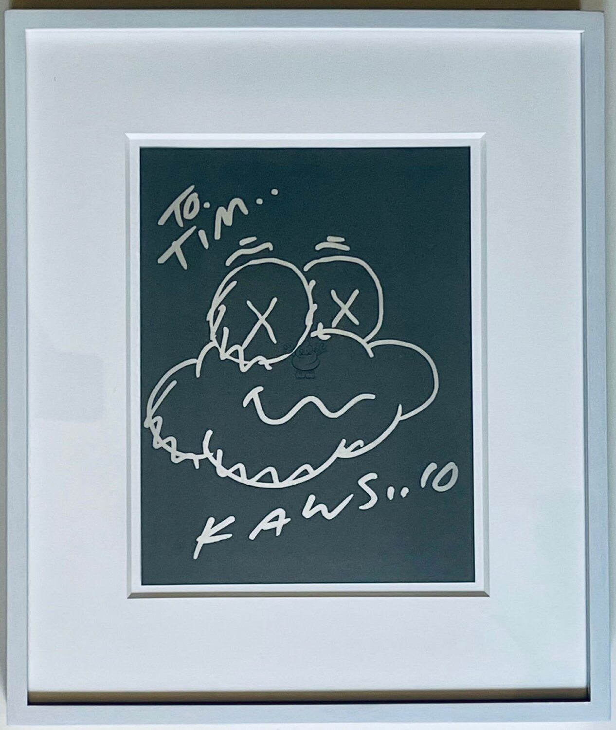 Original Cloud Drawing (Hand signed and inscribed to Tim) KAWS