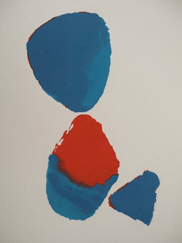 Composition abstraite bleu et rouge by Nicolas de Staël, Print for Sale on Singulart