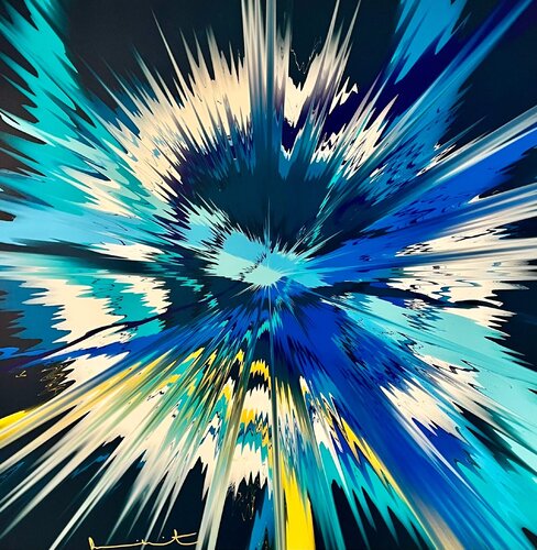 Beautiful Phagocytic Cognitional Vapor Painting by Damien Hirst, Painting for Sale on Singulart