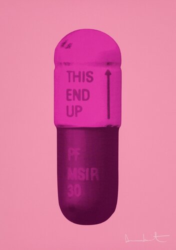 The Cure – Carnation Pink / Hot Pink / Violet Pink par Damien Hirst, Édition en vente sur Singulart