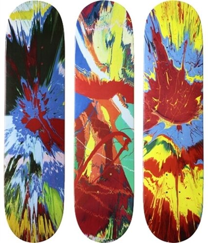 Supreme set of 3 Spin skateboards par Damien Hirst, Édition en vente sur Singulart