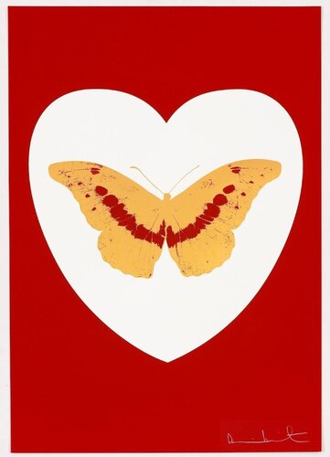 I Love You (white, red, cool gold, poppy red) par Damien Hirst, Édition en vente sur Singulart