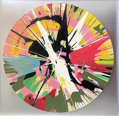 Circle Spin Painting on Canvas par Damien Hirst, Peinture en vente sur Singulart