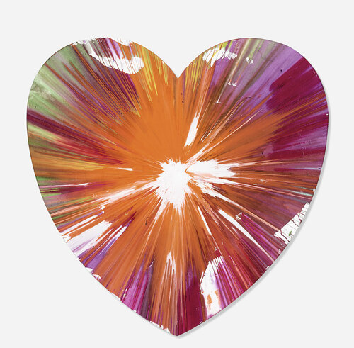 Heart Spin Painting par Damien Hirst, Œuvre sur papier en vente sur Singulart
