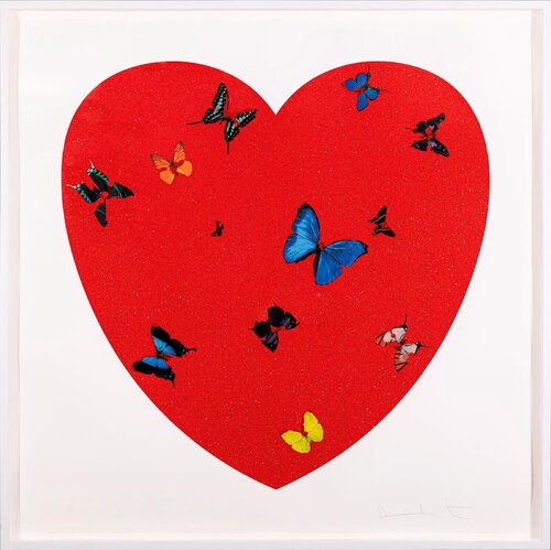All you need is love love love ..... par Damien Hirst, Œuvre sur papier en vente sur Singulart