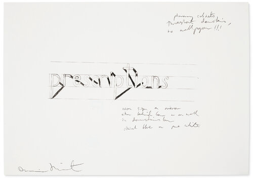 Study for Prescriptions Sign Drawing par Damien Hirst, Œuvre sur papier en vente sur Singulart
