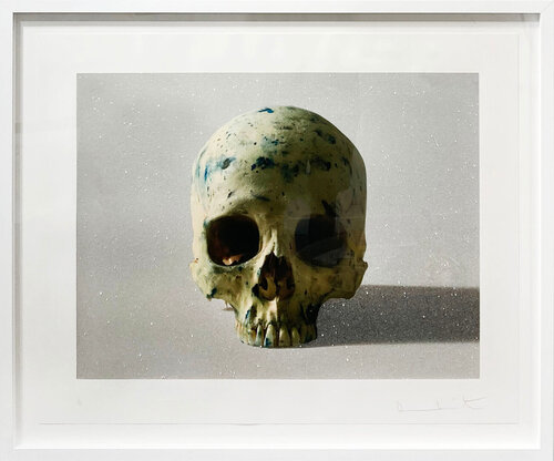 Studio Half Skull, face on (with diamond dust) par Damien Hirst, Édition en vente sur Singulart