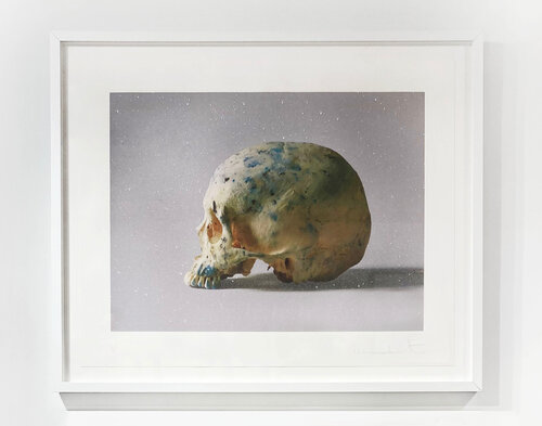 Studio Half Skull, half face (with diamond dust) par Damien Hirst, Édition en vente sur Singulart