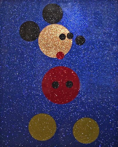 Mickey Mouse (Blue Glitter) by Damien Hirst, 版畫 for Sale on Singulart