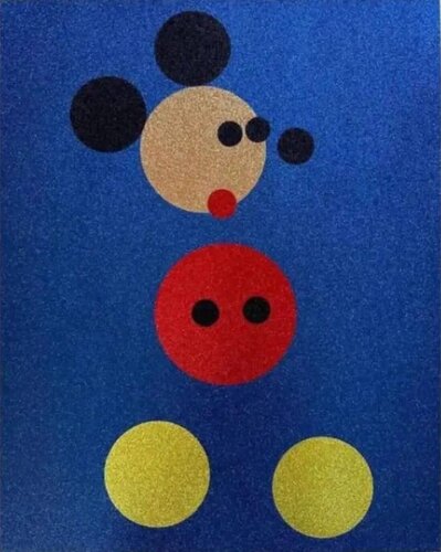 MICKEY BLUE GLITTER  di Damien Hirst, Stampa in vendita su Singulart