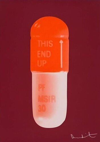 The Cure (Sienna Red/Tangerine/Light Tangerine) par Damien Hirst, Édition en vente sur Singulart