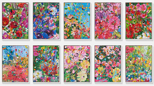 Damien Hirst Large Hidden Gardens Oil Painting von Damien Hirst, Malerei kaufen auf Singulart