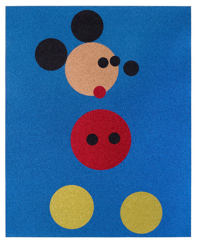 Damien Hirst Large Mickey - Blue Glitter par Damien Hirst, Édition en vente sur Singulart