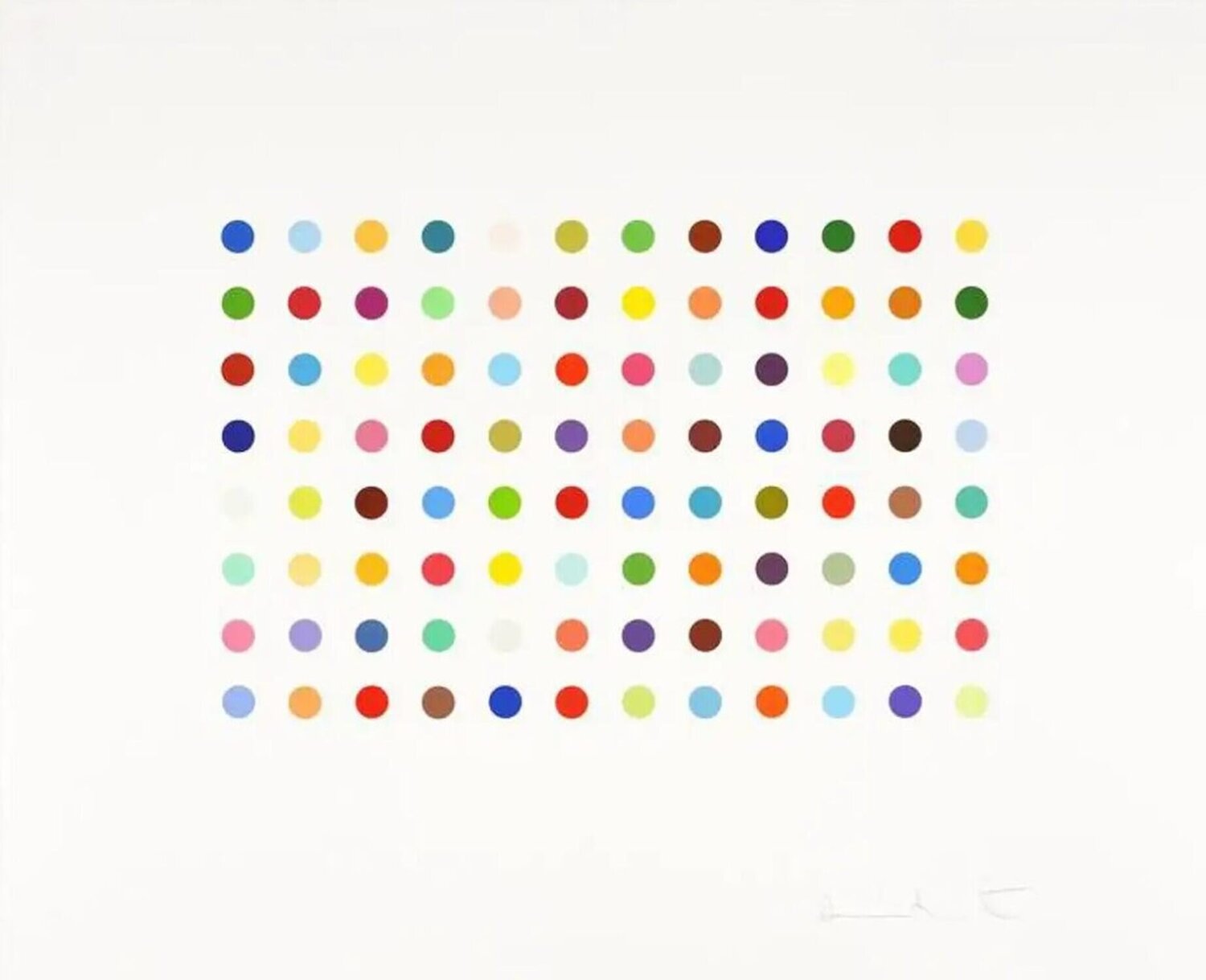Bromphenol Blue Damien Hirst Afdruk te koop