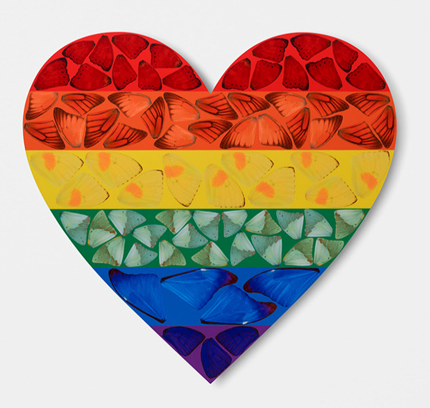 H7-3 Rainbow Butterfly Heart Damien Hirst Druck zu verkaufen