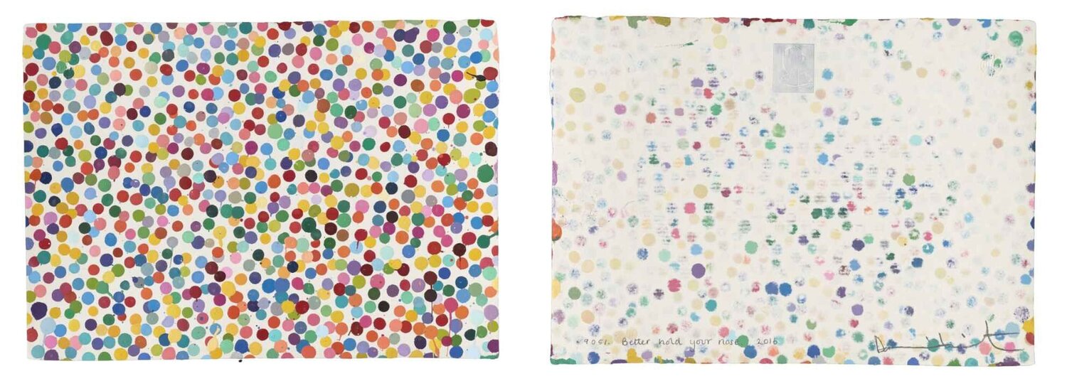 The Currency - Better Hold Your Nose Damien Hirst Originalgemälde zu verkaufen