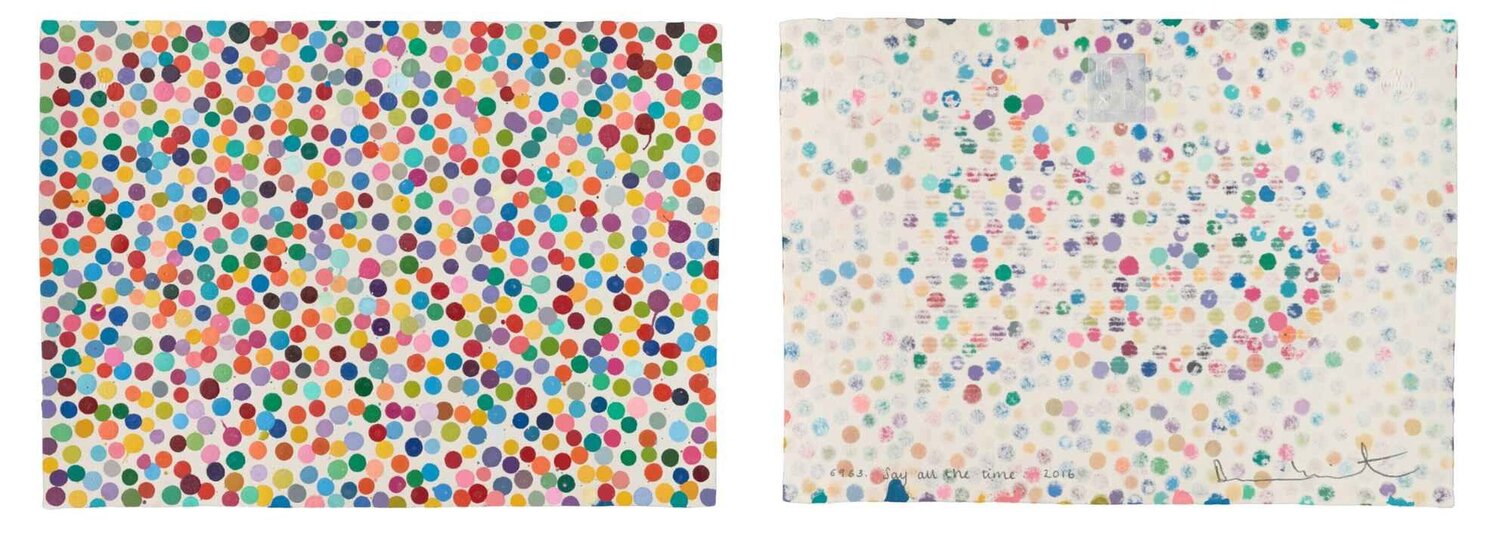 The Currency - Say All The Time Damien Hirst Originalgemälde zu verkaufen