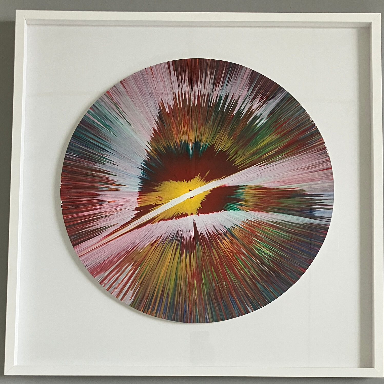 Spin Painting. CIrcular painting. Framed Damien Hirst Originalgemälde zu verkaufen