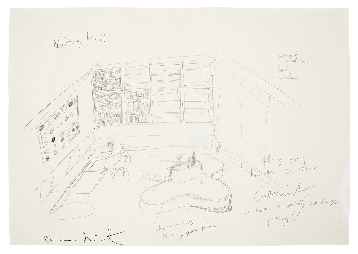 Notting Hill ('Pharmacy' Drawing) Damien Hirst Opera su carta in vendita