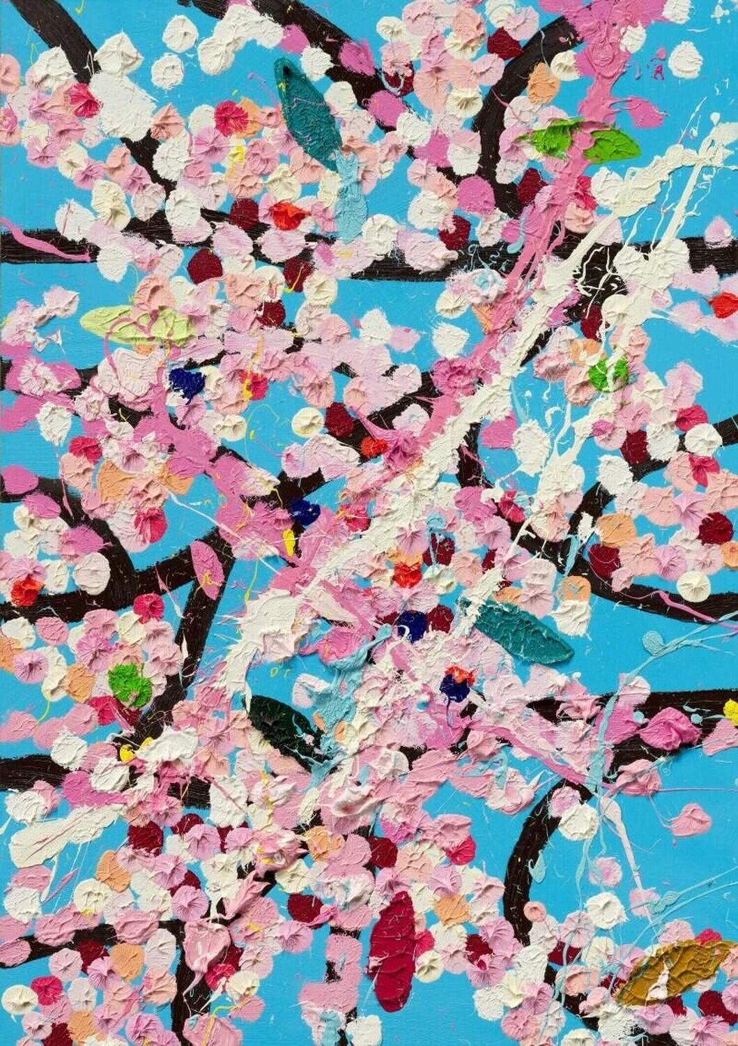 Guilded Blossom Damien Hirst Dipinto originale in vendita