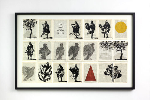 Drawing for Waiting for the Sibyl (The Smell of the Wind) van William Kentridge, Werk op papier te koop op Singulart