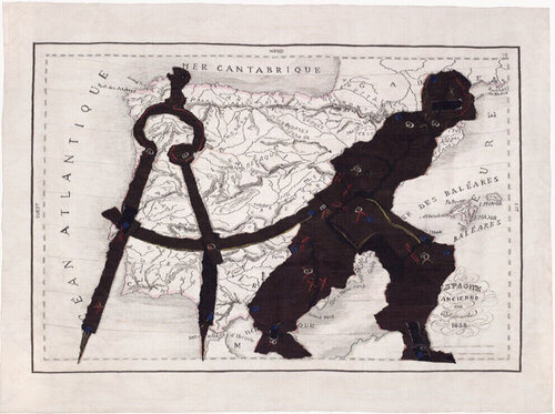 Porter Series: Espagne Ancienne  (Porter with Dividers) van William Kentridge, Textiel te koop op Singulart