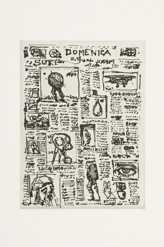 L’Inesorabile Avanzata, Newspaper Unread van William Kentridge, Afdruk te koop op Singulart