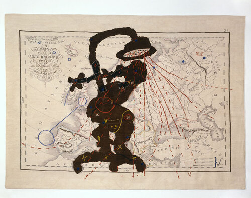 Carte de L’ Europe divisée en ses differents états (Shower woman) van William Kentridge, Afdruk te koop op Singulart