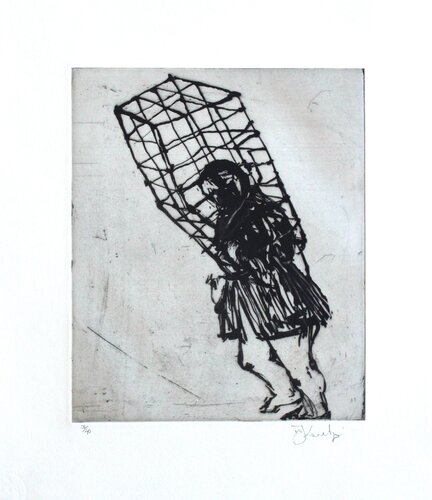Caged Woman van William Kentridge, Afdruk te koop op Singulart