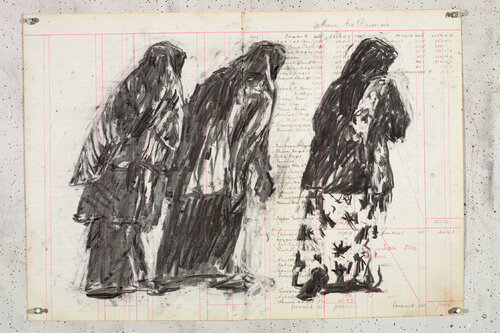 Women Weeping for a Lampedusa Shipwreck van William Kentridge, Werk op papier te koop op Singulart