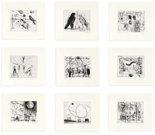 Thinking Aloud, Small Thoughts (Set of 9 Prints) van William Kentridge, Afdruk te koop op Singulart