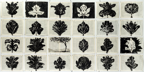 Drawing for Waiting for the Sibyl (Composite of Leaves) van William Kentridge, Werk op papier te koop op Singulart