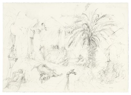 Lunch in the Garden van William Kentridge, Werk op papier te koop op Singulart