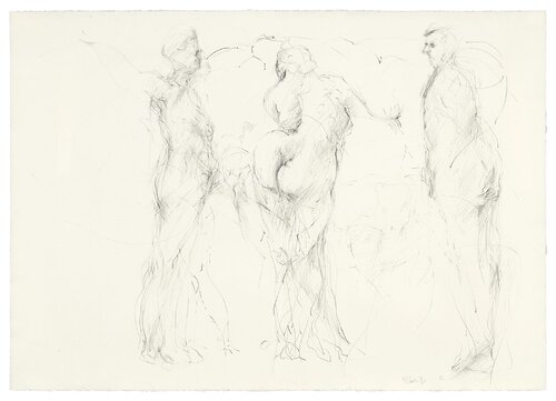 Untitled (Three figure studies) van William Kentridge, Werk op papier te koop op Singulart
