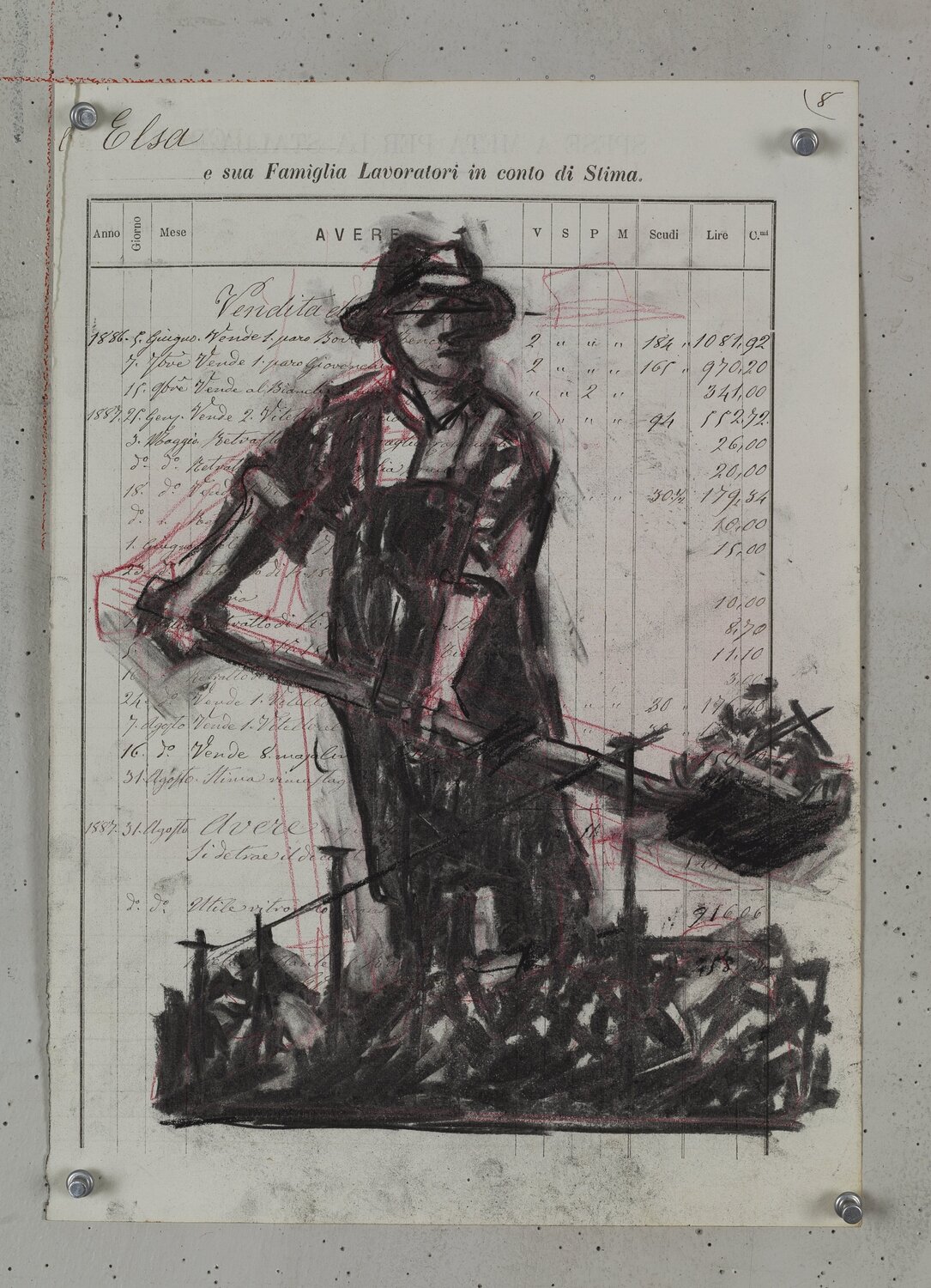 Drawing for Processione di Riparazionisti (I) William Kentridge Werk auf Papier zu verkaufen