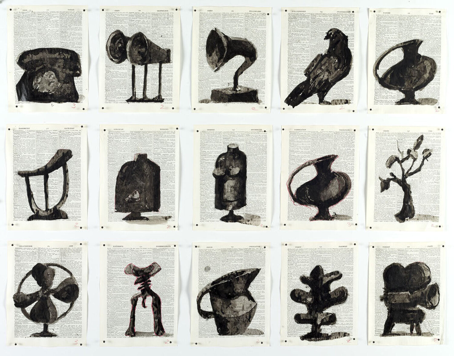 Drawing for Waiting for the Sibyl (Glyphs) William Kentridge