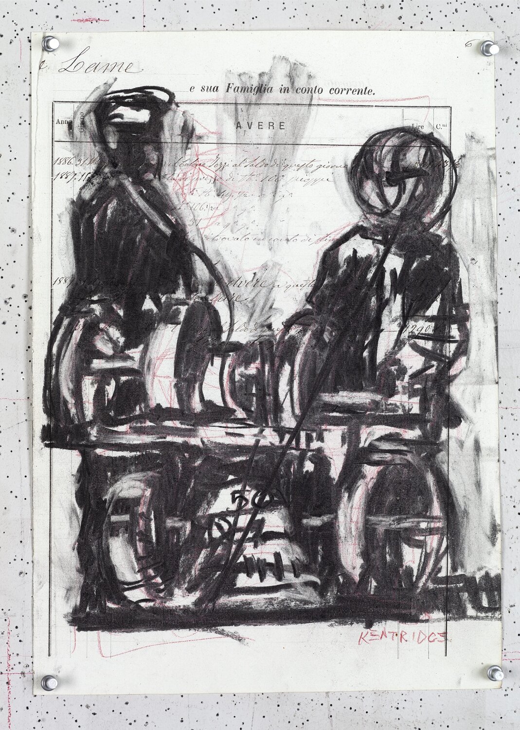 Drawing for Processione di Riparazionisti (15) William Kentridge Werk auf Papier zu verkaufen