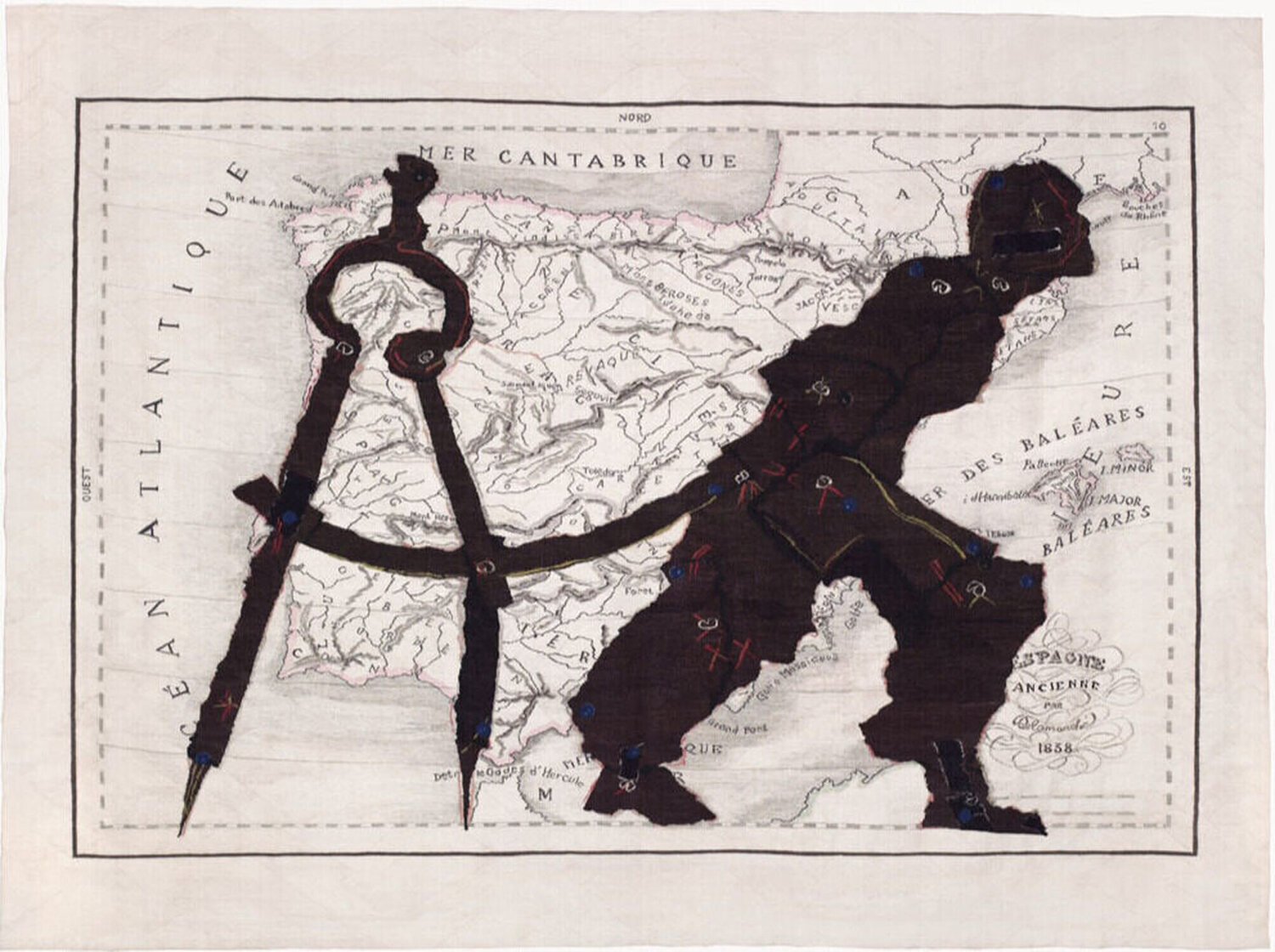 Porter Series: Espagne Ancienne  (Porter with Dividers) William Kentridge Textil zu verkaufen