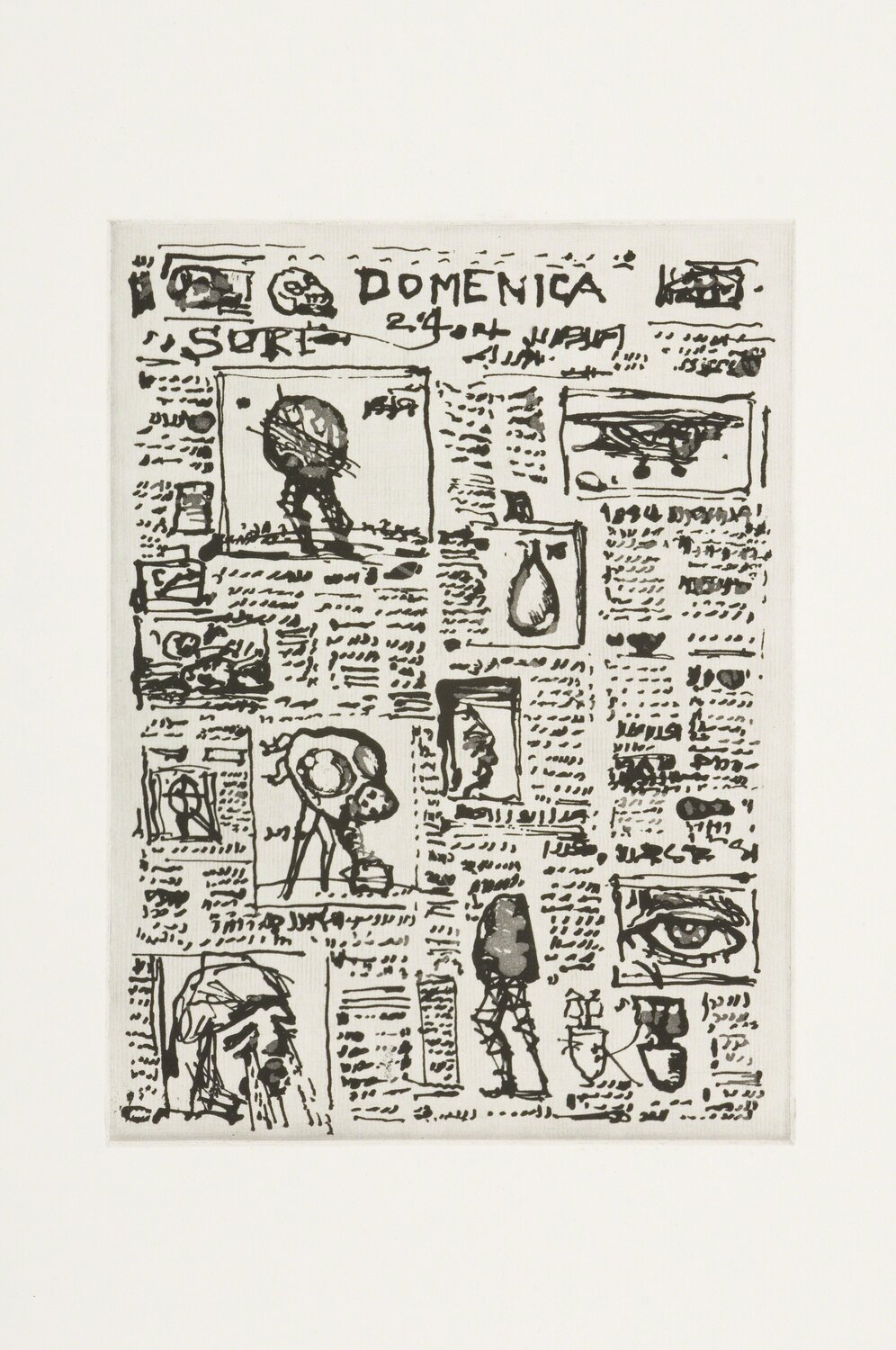 L’Inesorabile Avanzata, Newspaper Unread William Kentridge