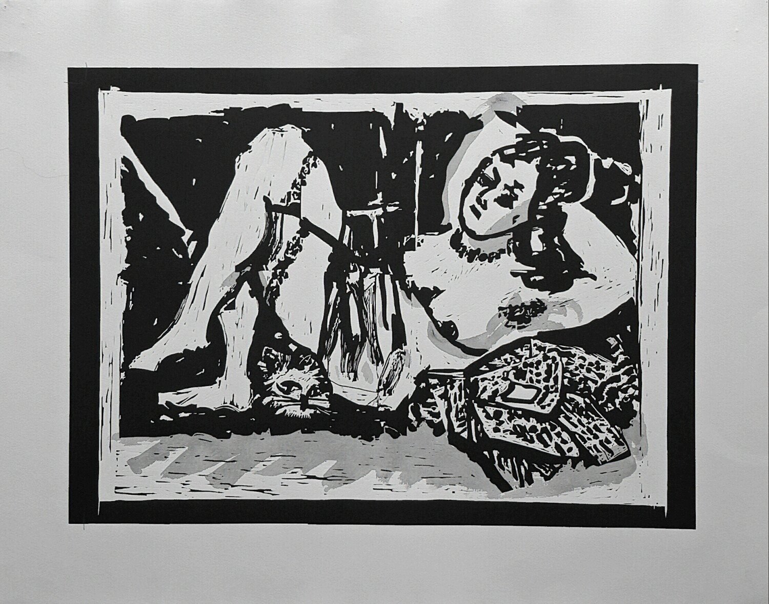 Reclining Figure with Cat William Kentridge
