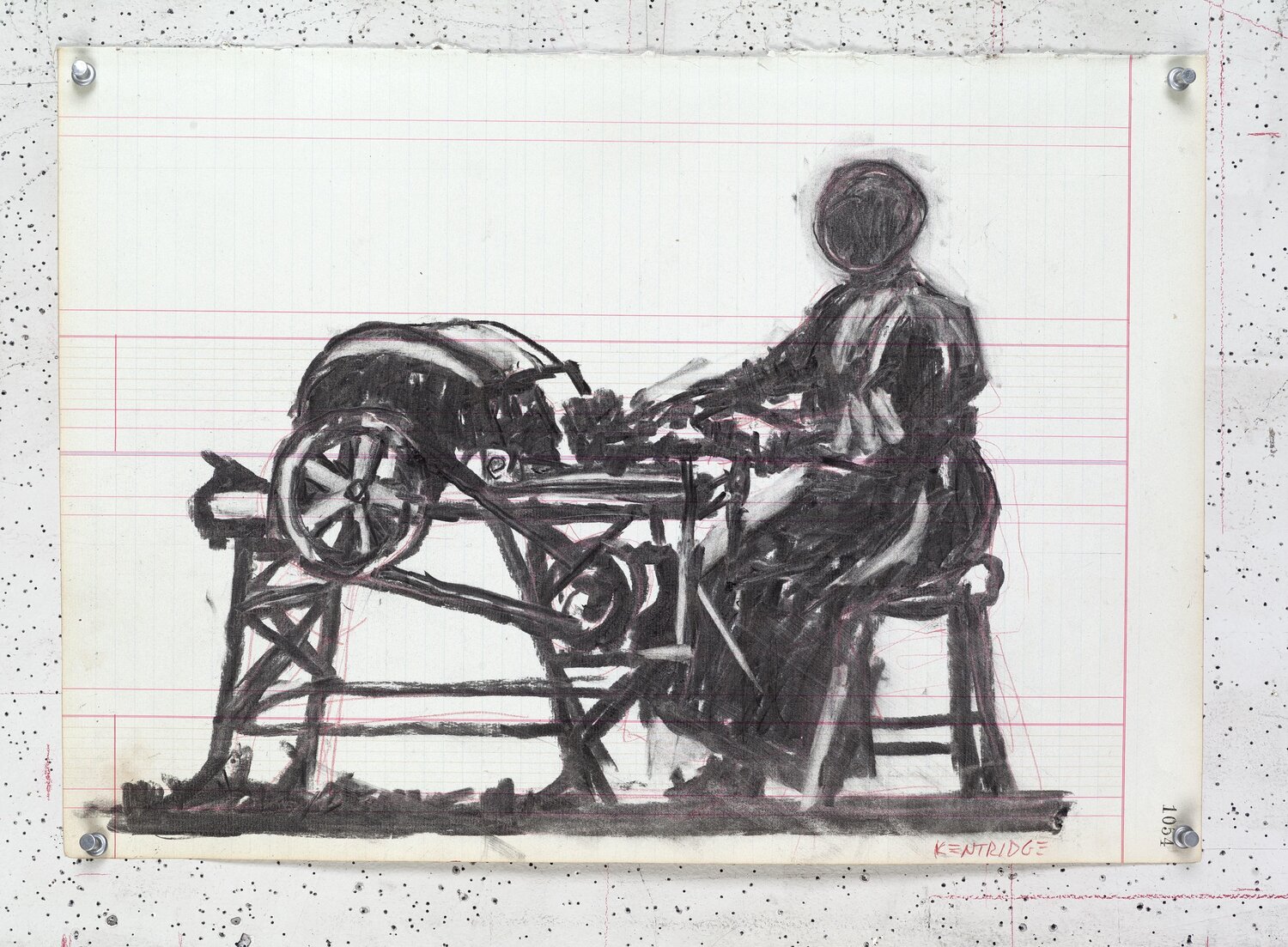 Drawing for Processione di Riparazionisti (8) William Kentridge Werk auf Papier zu verkaufen