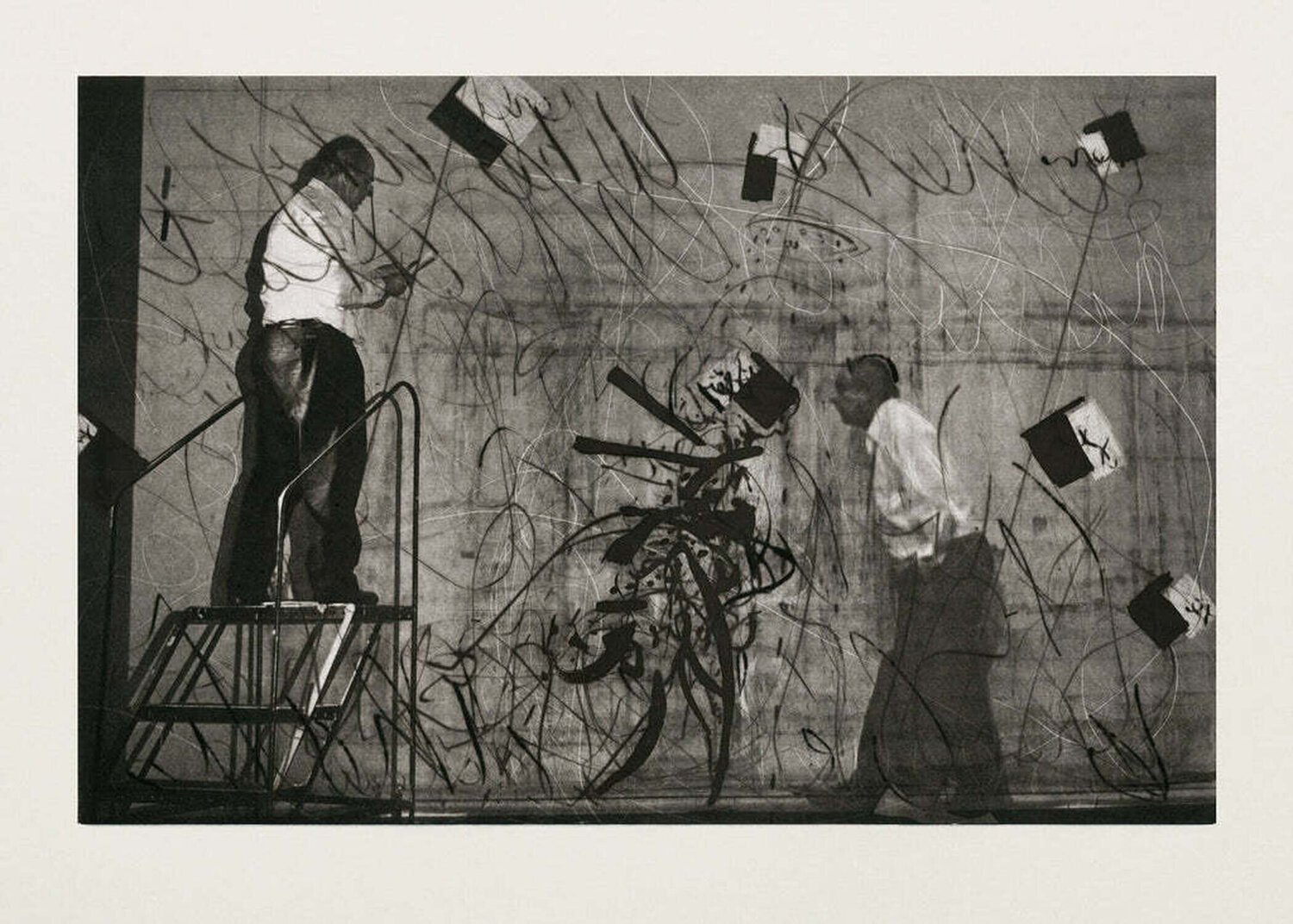 2 Kentridges with Flying Papers (from Nose Portfolio) William Kentridge