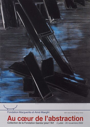 Peinture 24 août 1958, Affiche originale d'époque von Pierre Soulages, Druck kaufen auf Singulart