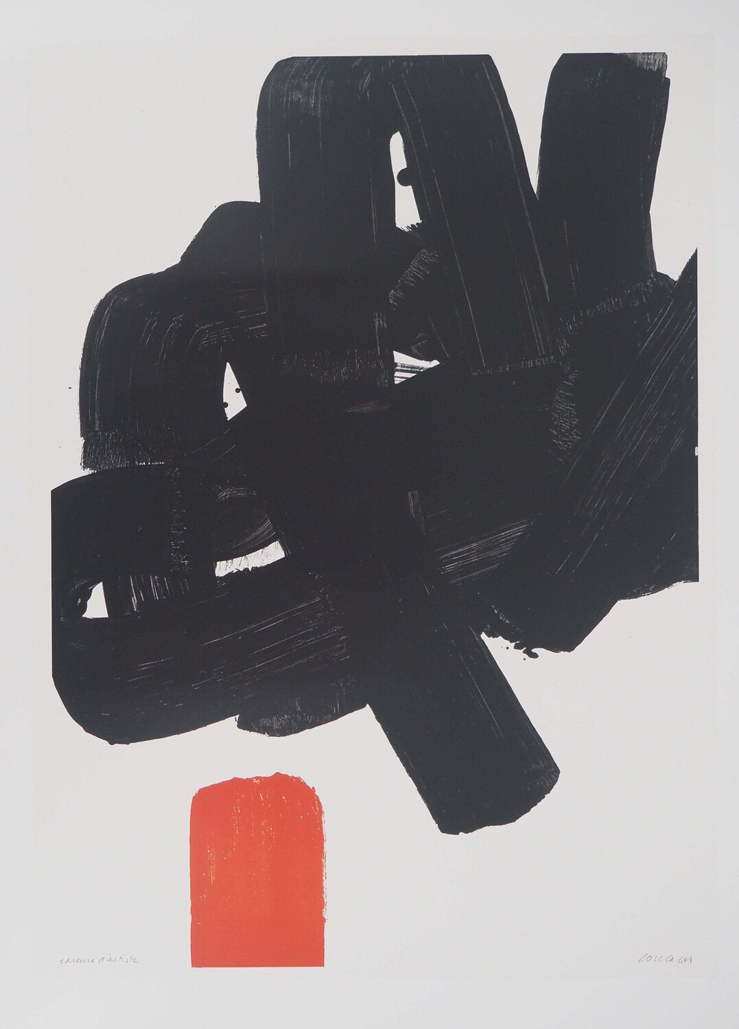 Lithographie 24b Pierre Soulages Afdruk te koop