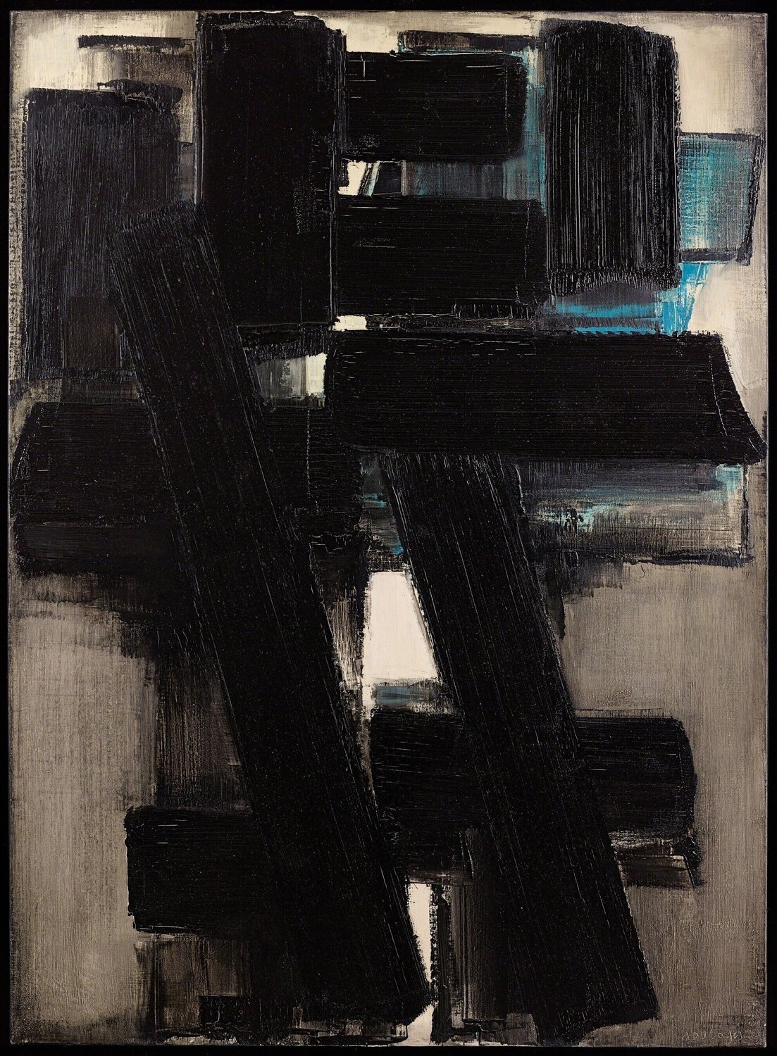 Peinture , 25 février 1955 Pierre Soulages Originalgemälde zu verkaufen