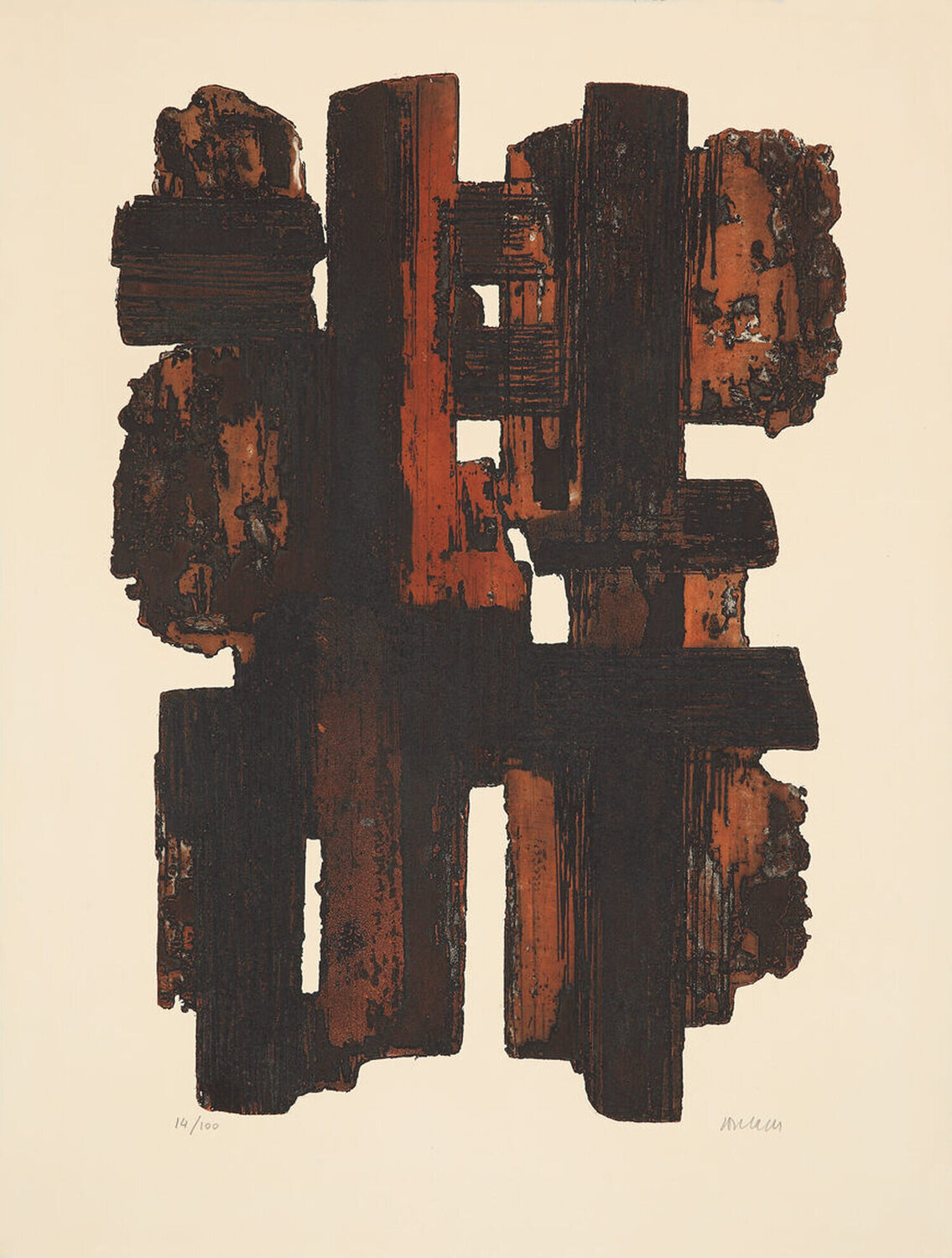 Eau-forte IX Pierre Soulages Stampa in vendita