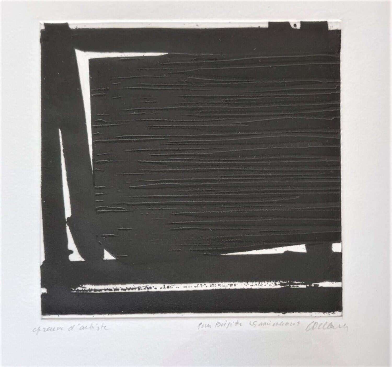 Eau-Forte XLI Pierre Soulages Afdruk te koop