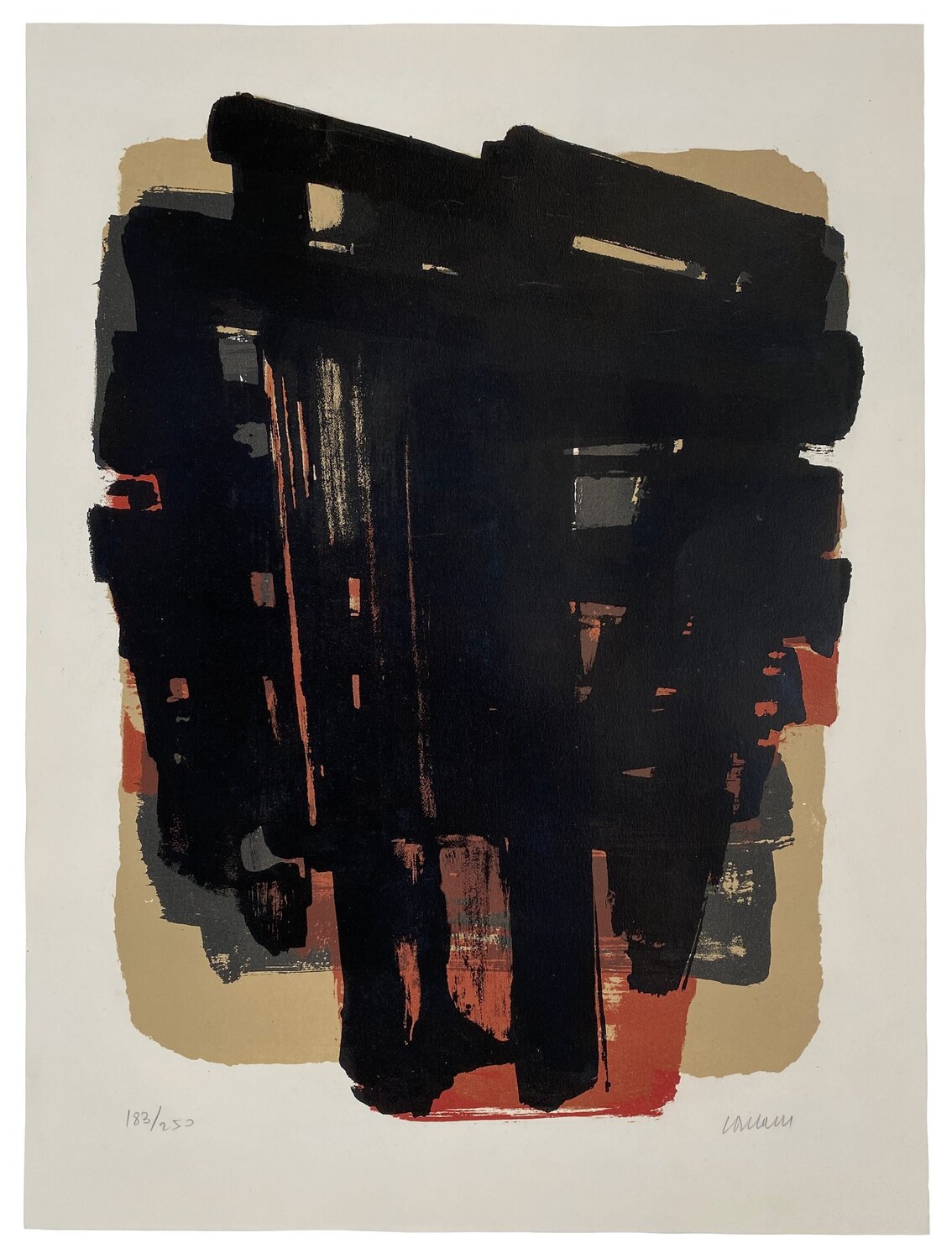 Lithographie n° 8 Pierre Soulages Afdruk te koop