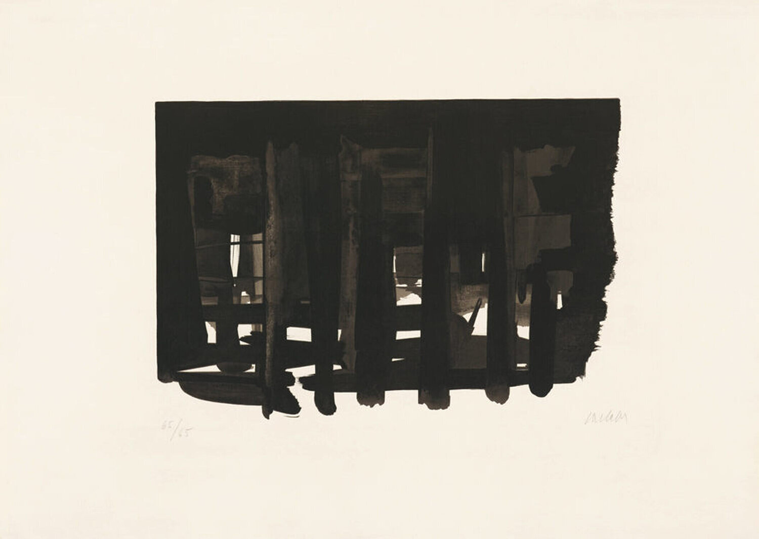 Lithographie No. 16 Pierre Soulages Afdruk te koop